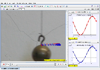 Tracker Modeling in Pendulum as SHM single swing: Model is fx = -w*w*x where w = 3.136 with x0 = 1.90E-2 and vx = -0.14